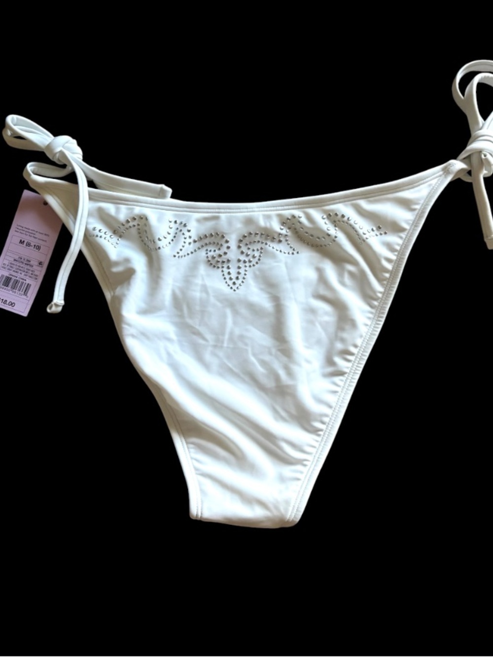 Wild Fable Side Tie Bikini Bottom with Rhinestone Detail NWT